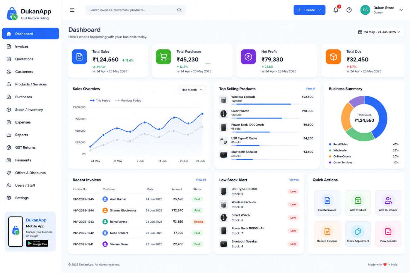Electrical Shop Billing Software
